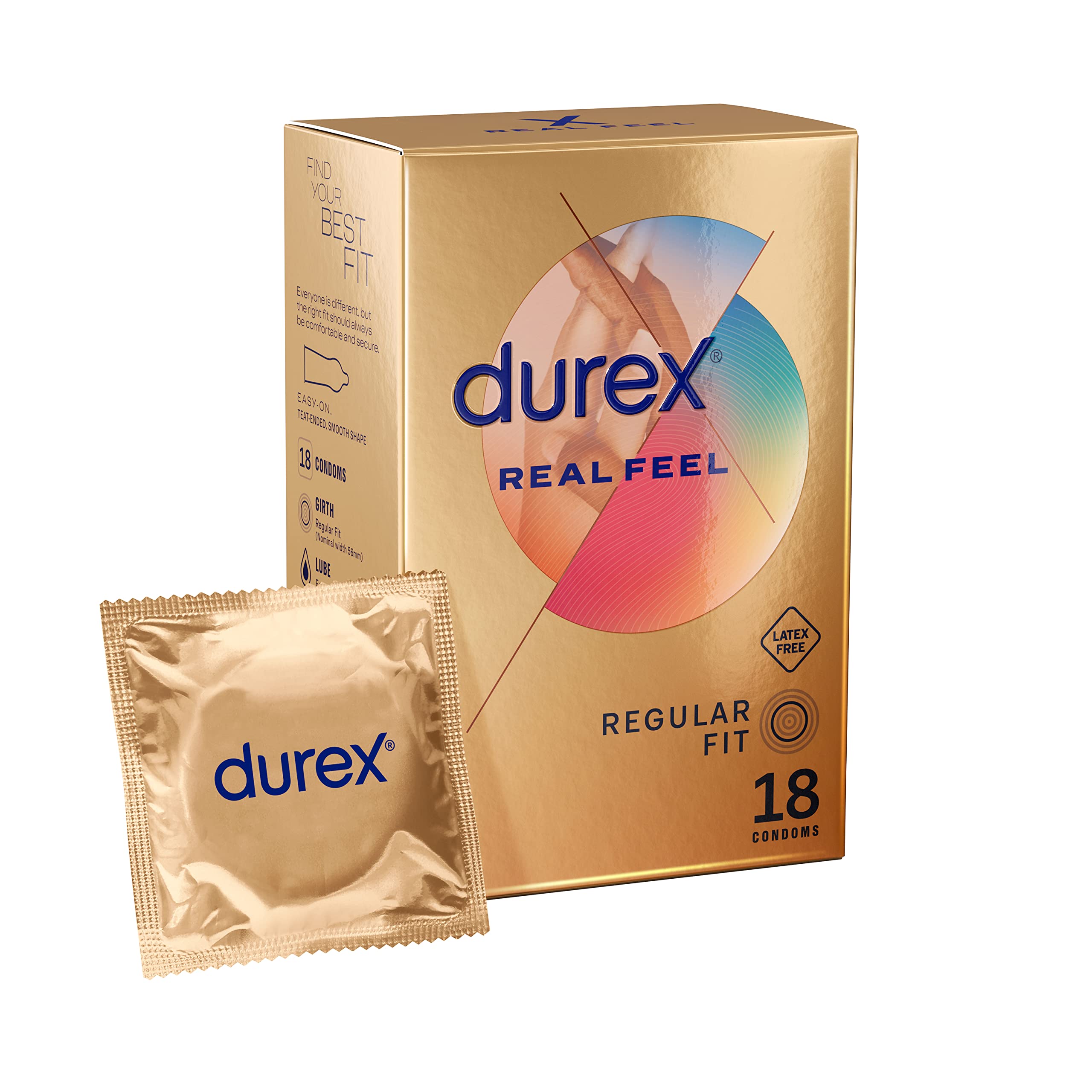 Durex Real Feel Condoms, Pack of 18