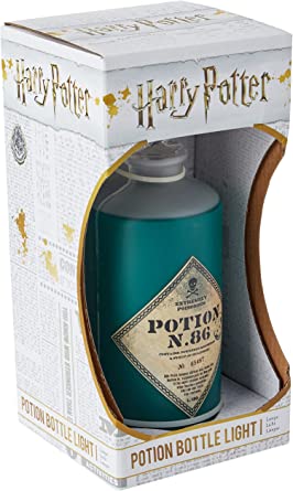 Harry Potter Potion Bottle Light | Ideal Night Light Mood Lamp | 20cm Tall USB Powered | 2 Modes | Static Light Or Magical Twinkle | Includes USB Cable | Features Potion No86 & Extremely Poisonous