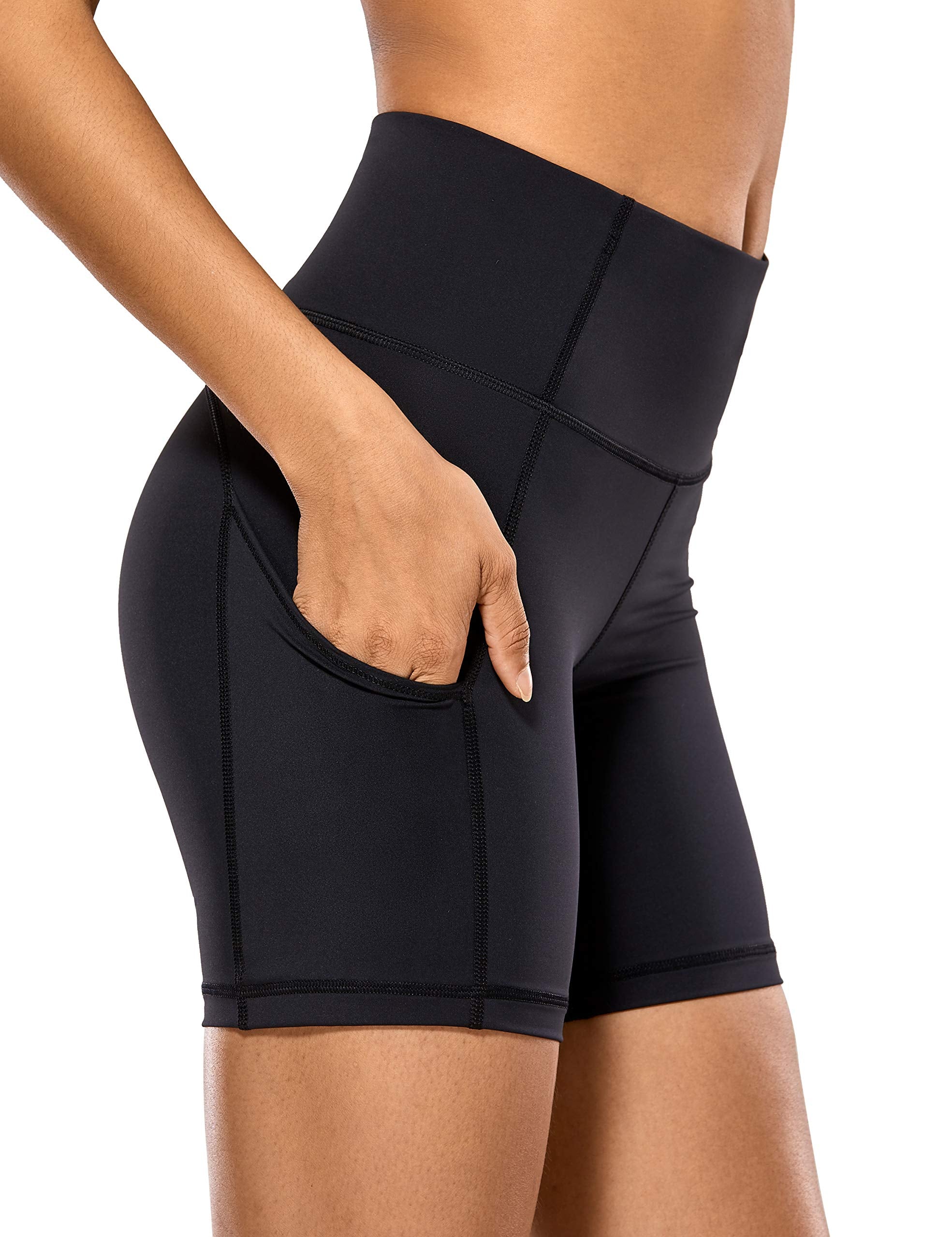 CRZ YOGA Women's Naked Feeling High Waisted Athletic Yoga Shorts for Women  Workout Biker Shorts - 8