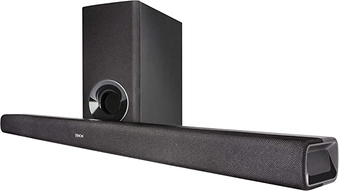 Denon DHT-S316 Soundbar with Subwoofer, Bluetooth Sound Bar for Surround Sound System, Dolby Digital, DTS Decoding, Dialogue Enhancer, HDMI ARC, Wall Mountable, Music Streaming, Including HDMI Cable