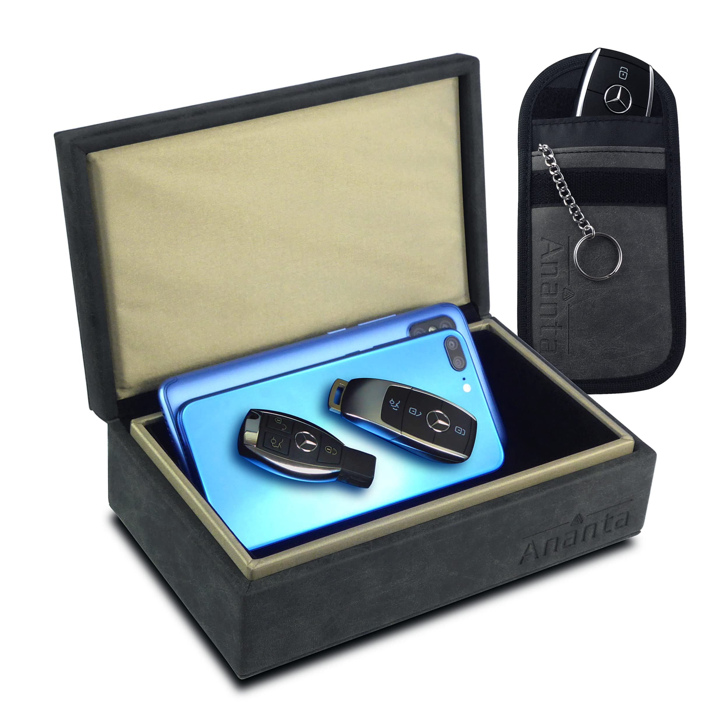 Samfolk Keyless Go Protection Box, Large Car Key Faraday Box, RFID