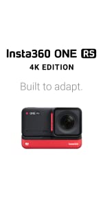 Insta360 ONE RS Twin Edition – Waterproof 4K 60fps Action Camera & 5.7K 360 Camera with Interchangeable Lenses, Stabilization, 48MP Photo, Active HDR, AI Editing