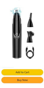 Nose Hair Trimmer for Men and Women Professional Painless Nasal Hair Trimmers Clipper Nose Trimmer Eyebrow & Facial Hair Trimmer IPX7 Waterproof Dual Edge Blades for Easy Cleansing
