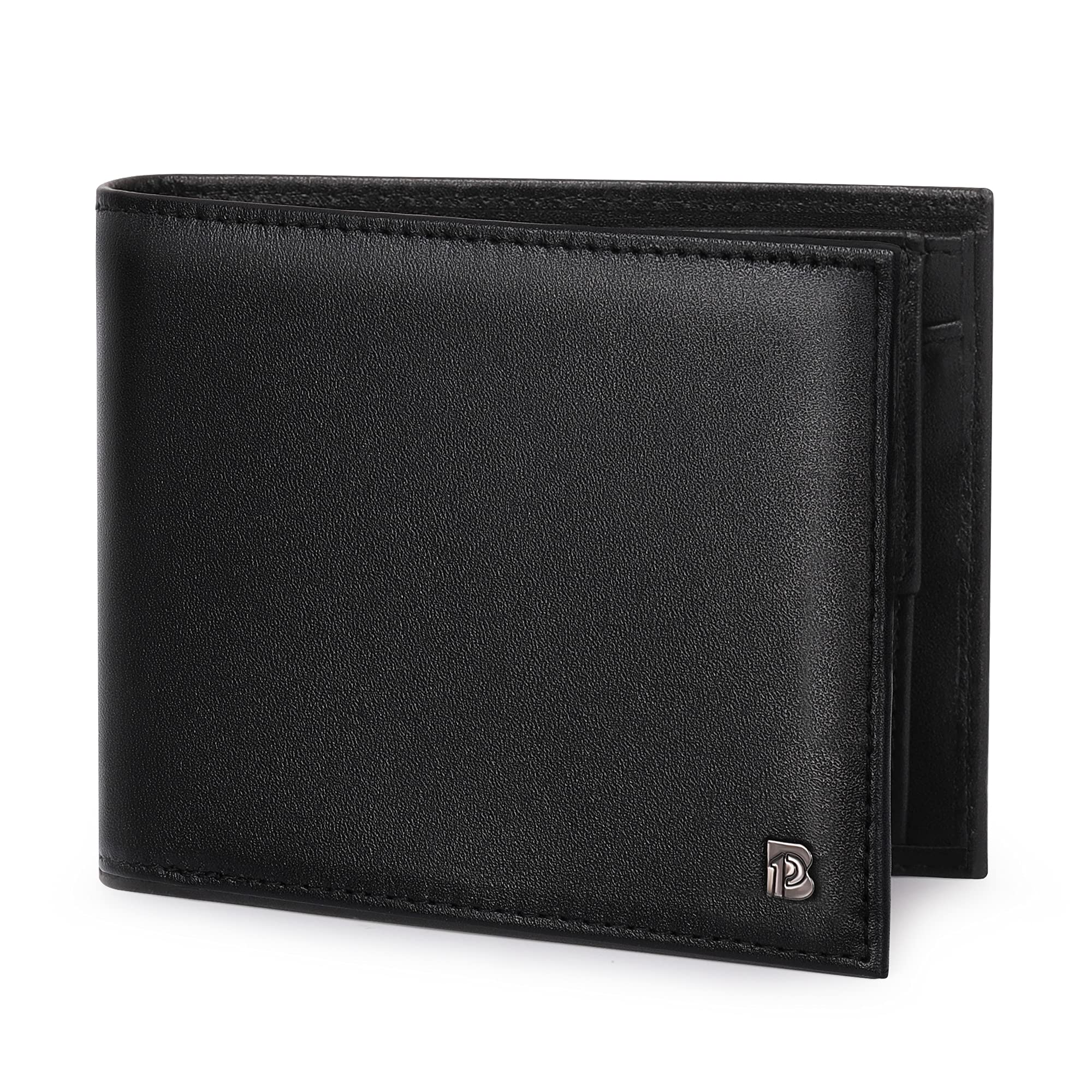 Mens Wallet RFID Blocking Men's Genuine Leather Wallet and Zipper Coin  Pocket Bifold Purse with Chain 16 Credit Card Holder Genuine Leather Gents