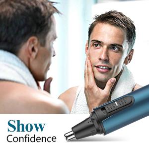 Nose Hair Trimmer for Men and Women Professional Painless Nasal Hair Trimmers Clipper Nose Trimmer Eyebrow & Facial Hair Trimmer IPX7 Waterproof Dual Edge Blades for Easy Cleansing