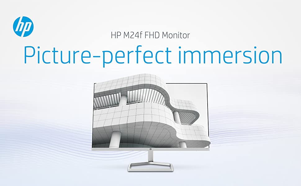 "NEW" - HP M24f Ultraslim Monitor, Full HD (1920 x 1080) 23.8 Inch (1 HDMI, 1 VGA) - Silver / Black