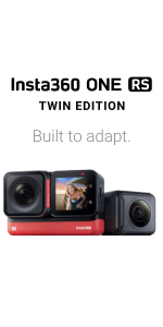 Insta360 ONE RS Twin Edition – Waterproof 4K 60fps Action Camera & 5.7K 360 Camera with Interchangeable Lenses, Stabilization, 48MP Photo, Active HDR, AI Editing