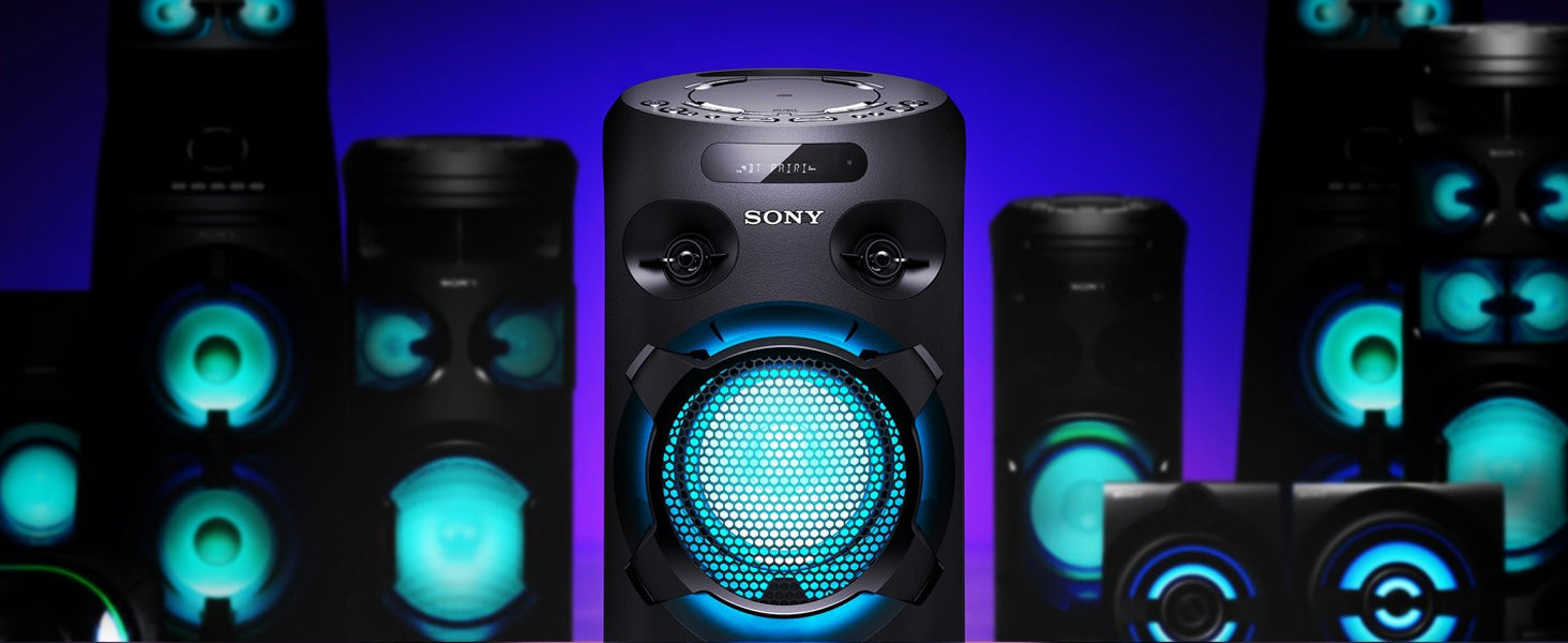 Sony MHC-V02, Compact High Power Party Speaker. One Box Music System, Blue