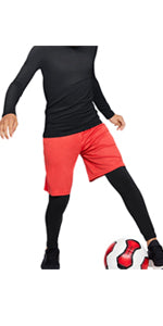 HOPLYNN Youth Boys' Compression Pants Leggings Baselayer Tights Leggings Sports Youth for Kids