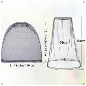 4 Pack Mosquito Head Net Face Mesh Net Head Protecting Net for Outdoor Hiking Camping Climbing Walking Mosquito Fly Insects Bugs Preventin (Big Size, Grey)