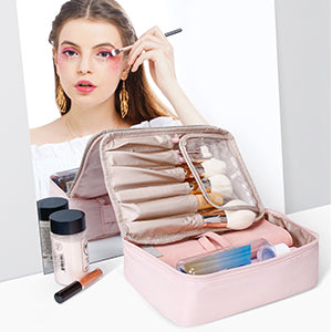 Docolor Travel Makeup Bags Portable Cosmetic Bag, Makeup case Waterproof Storage Makeup Organizer for Cosmetics, Makeup Brushes and Toiletry Accessories