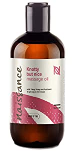Naissance 'Knotty But Nice' Massage Oil 250ml, 100% Blend of Grapeseed with Ylang Ylang, Patchouli, Clary Sage, Orange, Grapefruit, Frankincense, Black Pepper Essential Oils