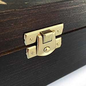 Creative Deco Small Wooden Jewellery Box | Lockable Storage Box with Lock & Key | 10,6 x 7,5 x 7,5 cm | Plain, Unpainted & Unfinished | Keepsake Trinket Treasure Chest