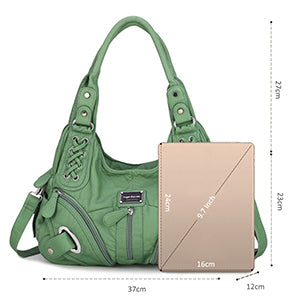 NICOLE & DORIS Women Handbag PU Soft Leather Hobo Shoulder Bags Tote Satchel Bag Large Capacity Shopping Crossbody Bag Top-Handle Bags with Zipper