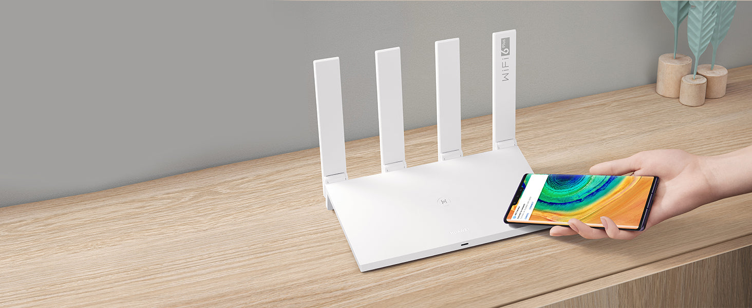 HUAWEI AX3 AX3000 Dual Band Wi-Fi Router, Quad-core Wi-Fi 6 Plus Revolution, Wi-Fi Speed up to 3000 Mbps, Supports Access Point Mode, Parental Control, Guest Wi-Fi, NFC-enabled OneTap Connection