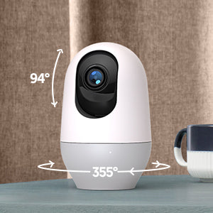 Nooie Security Camera Indoor with 32G SD,360-degree WiFi IP Camera 1080P HD,Smart Baby Monitor with Motion Tracking, IR Night Vision, 2 Way Audio &Sound Detection, Works with Alexa, SD Card and Cloud