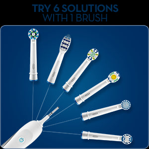 Oral-B Trizone Electric Toothbrush Head, Pack of 4, Plaque Remover, 3 Bristle Zones for Deep Cleaning, White