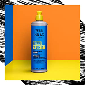 Bed Head by TIGI Down N' Dirty Clarifying Detox Shampoo to Remove Build-Up for All Hair Types 600ml