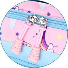School Bags for Girls - Lightweight Unicorn Backpack Cute School Backpacks for Teengirls with Lunch Bag and Pencil Bag 3 Packs - Pink