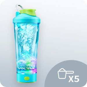 VOLTRX Electric Shaker Bottle-VortexBoost USB C Rechargeable Protein Shake Mixer, Shaker Cups for Protein Shakes and Meal Replacement Shakes, BPA Free, Waterproof,Colored Light Base,600ml,Aurora green