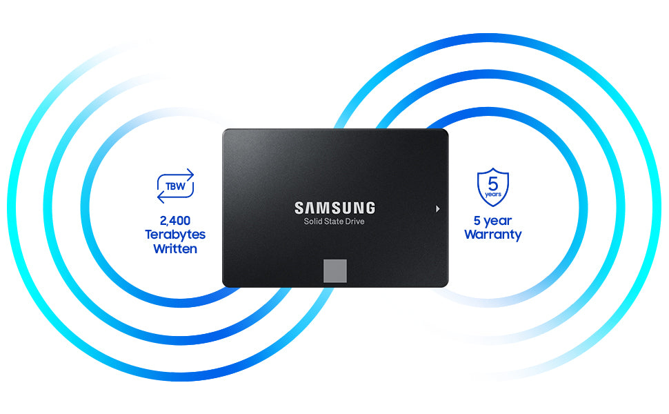 Samsung 860 EVO 500 GB SATA 2.5 Inch Internal Solid State Drive (SSD) (MZ-76E500), black