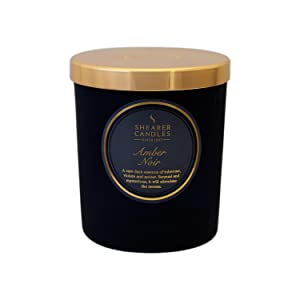 Shearer Candles Amber Noir Large Scented Gold Tin Candle, Black