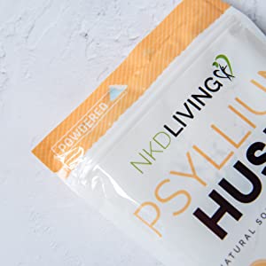 Psyllium Husk Powder by NKD Living (500g) | Tested for Heavy Metals, Micro-Organisms and Over 500 Pesticides (500g)