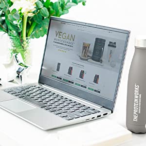 Protein Works - 365 Reusable Water Bottle | Leak-Proof, Stainless Steel | BPA Free | Double Walled Vacuum - 24 Hours Cold & 12 Hours Hot | 500 ml