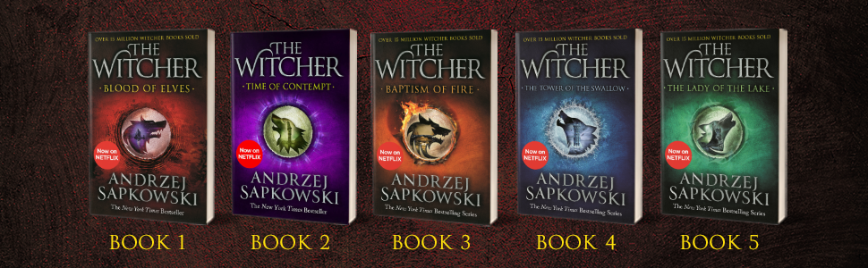 The Witcher Boxed Set: The Last Wish, Sword of Destiny, Blood of Elves, Time of Contempt, Baptism of Fire, The Tower of The Swallow, The Lady of the Lake, Season of Storms
