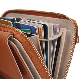 YALUXE Phone Wallet Purse for Women PU Leather 32 Card Slots Wristlet Clutch