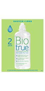 Biotrue Multi-Purpose Contact Lens Solution, 300 ml - Cushions and Rehydrates Soft Contact Lenses for Comfortable Wear - Condition, Clean, Remove Protein, Disinfect and Rinse - Includes Lens Case