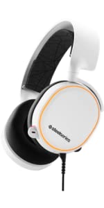 SteelSeries Arctis 3 - All-Platform Gaming Headset for PC - PlayStation 5 and PS4, Xbox One, Nintendo Switch, VR, Android and iOS - White