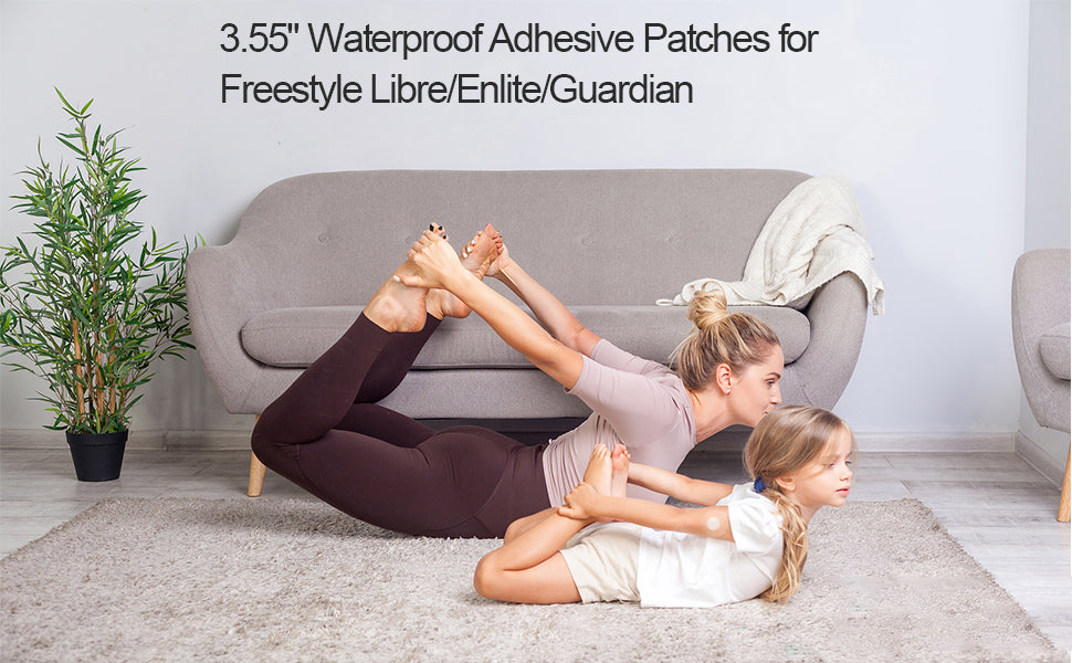 Freestyle Libre Sensor Covers 25Pack Waterproof Libre Sensor Patches-Transparent CGM Patches Without Glue in The Center-Enlite-Guardian-Freestyle Libre 14 Day Sensor Patches