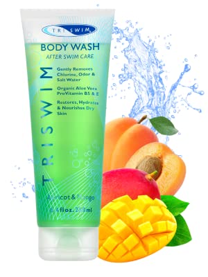 TRISWIM Moisturizing Chlorine Removing Body Wash For Swimmers Apricot Mango (250ml)