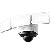 eufy Security Floodlight Camera, 1080p, No Monthly Fees, 2500 Lumens, Weatherproof, Built-in AI, Non-stop Power (Existing Outdoor Wiring Required, Weatherproof Junction Box Included)