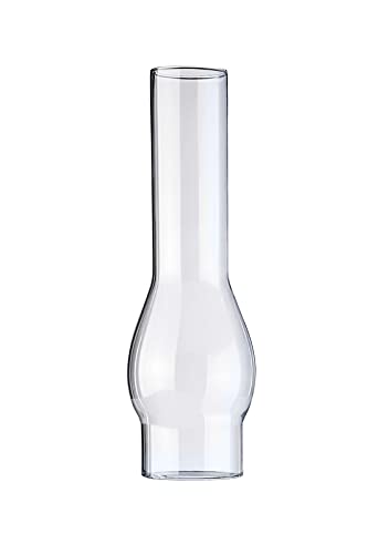 LUMIS Glass Oil Lamp Chimney. Replacement Funnel Lampshade. Width at Base: 6.5cm Dia. (2½")
