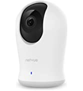 NETVUE Wi-Fi Camera, Indoor Security Camera, Smart Home Camera for Pet/Elderly/Dog/Baby Monitor, 360° Pan, IR Night Vision, 2-Way Audio, Motion Detection & Alerts, Compatible with Alexa, 2.4ghz WiFi