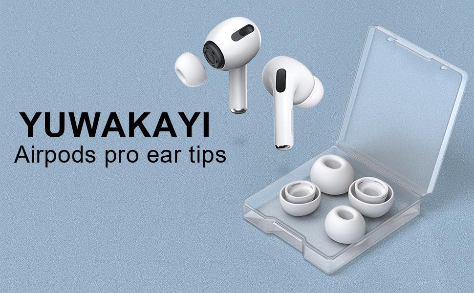 [3 Pairs] Replacement Ear Tips for Airpods Pro with Noise Reduction Hole, Silicone Ear Tips for Airpods Pro with Portable Storage Box and Fit in The Charging Case (Medium, White)