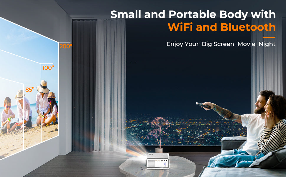 YABER V5 Mini Projector / The home Wi-Fi movie station 