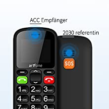 Big Button Mobile Phone for Elderly,Artfone CS181 Upgraded GSM Mobile Phone With SOS Button, Talking Number and Torch