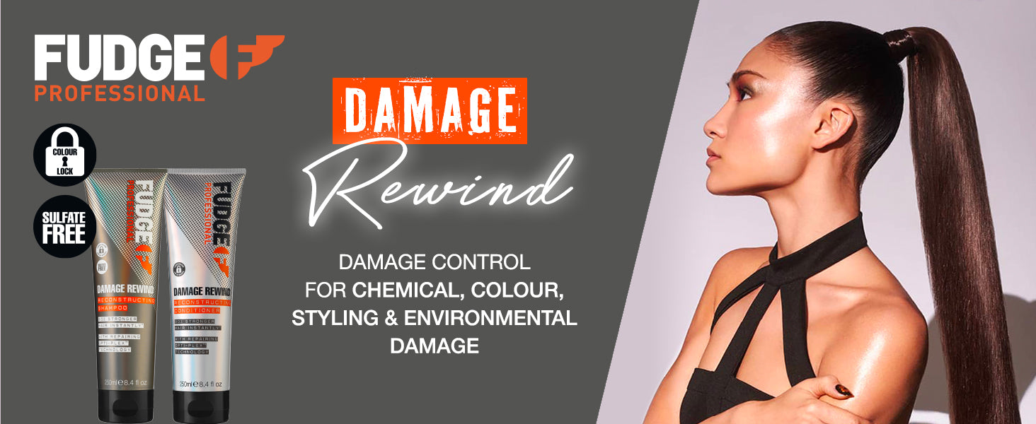 Fudge Professional Damage Rewind, Hair Repairing Conditioner, 90 Percent Stronger hair instantly 1000 ml