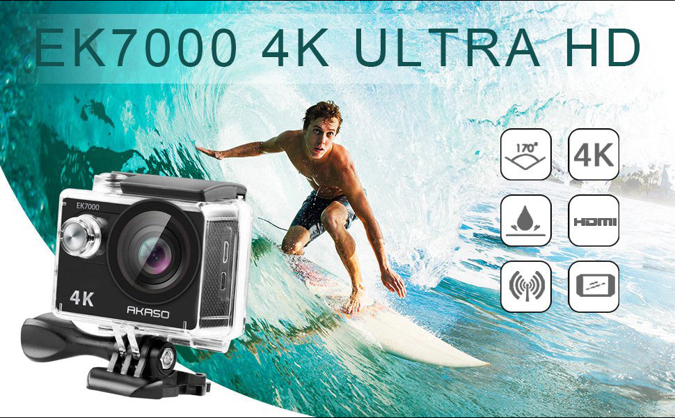 Akaso EK7000 Pro 4K Ultra HD Action Camera With 2 Screen