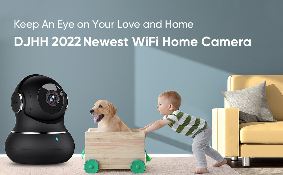 Home Security Camera Indoor[2022 New]Security Wifi Camera Indoor Pet Camera-1080P Pan/Tilt Dog Camera with 360° Rotational Views/2-Way Audio/Smart Detection/Night Vision/SD Storage/Device Sharing