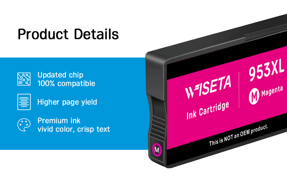 953XL Compatible Ink Cartridge For HP 953, for Officejet Pro 7720 7730 7740  8210 8710 8715 8720 8725 8728 8730 8740 8218 printer