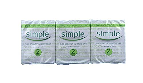 THREE PACKS of Simple Soap Bar 125g Twin Pack