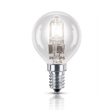 Philips GLS Golf Ball E14 SES Small Edison Screw Halogen EcoClassic P45 Energy Saving Dimmable Light Bulb 220-240v, 42W - Pack of 3