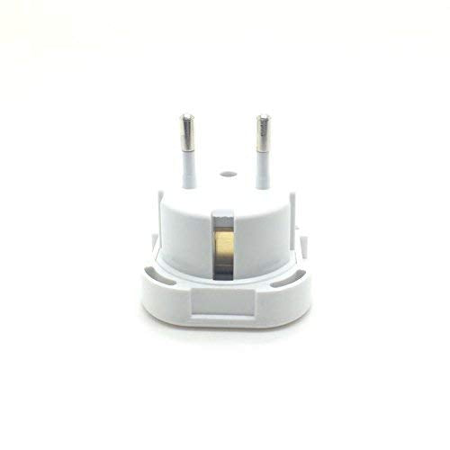 Q4U Q4UW2 Travel Adaptor White UK to EU Convert Power UK plug 3 pin to European Plug 2 Pin, Pack of 2