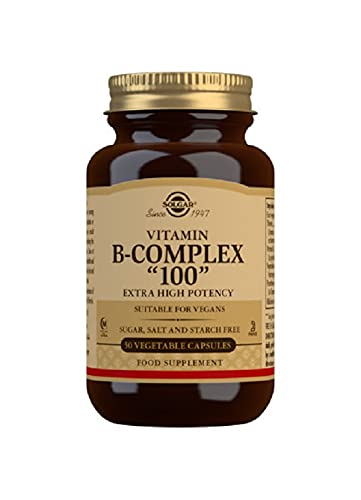 Solgar Vitamin B-Complex Vegetable Capsules, Count of 50 (Extra High Potency) - Supports Mental Performance and Energy - For Tiredness and Fatigue - Vegan