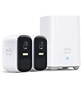 eufy Security eufyCam 2C Pro 2-Cam Kit Security Camera Outdoor, Wireless Home Security Systems with 2K Resolution, 180-Day Battery Life, HomeKit Compatibility, IP67, Night Vision, and No Monthly Fee.