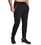 JustSun Tracksuit Bottoms Mens Joggers Slim Fit Gym Sports with Zip Pockets